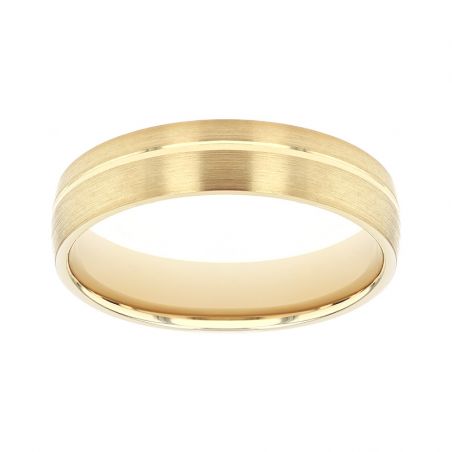 Bague mixte alliance edora or 18 carats jaune confort edo2114810 – bagues de mariage