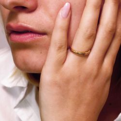 Bague mixte alliance EDORA OR 18 carats jaune EDO2012900