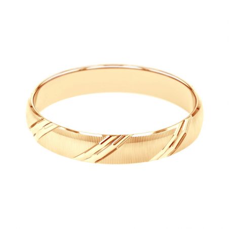 Bague mixte alliance edora or 18 carats jaune edo2012900 – bagues de mariage