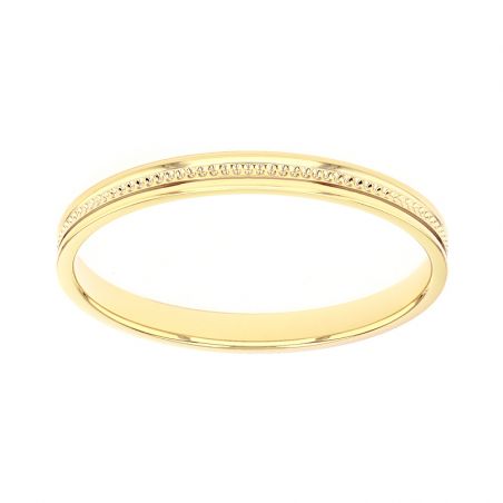 Bague mixte alliance edora or 18 carats jaune edo2021310 – bagues de mariage