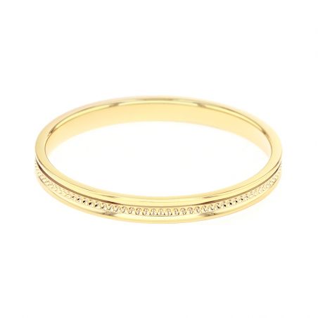 Bague mixte alliance edora or 18 carats jaune edo2021310 – bagues de mariage