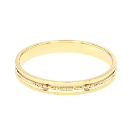 Bague mixte alliance EDORA OR 18 carats jaune EDO2021320
