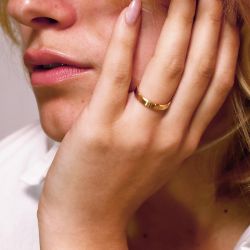 Bague mixte alliance EDORA OR 18 carats jaune EDO2114670