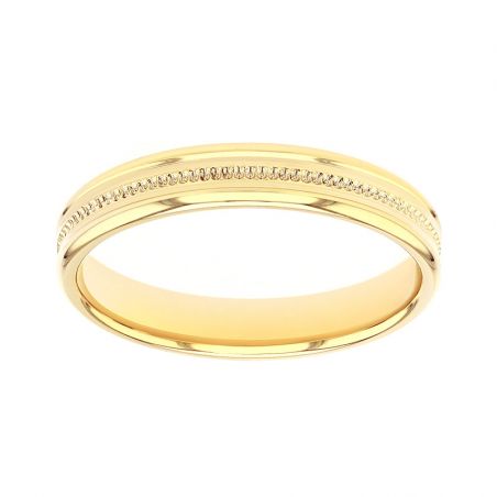 Bague mixte alliance edora or 18 carats jaune edo2125990 – bagues de mariage