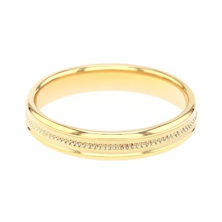 Bague mixte alliance edora or 18 carats jaune edo2125990 – bagues de mariage