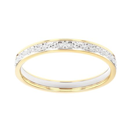 Bague femme alliance edora or 9 carats bicolore edoh2011129 – bagues de mariage