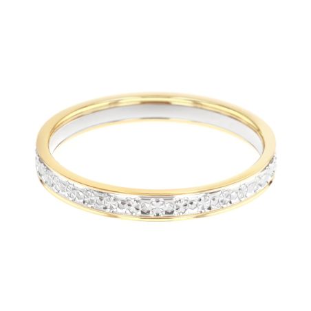 Bague femme alliance edora or 9 carats bicolore edoh2011129 – bagues de mariage