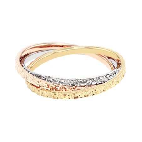 Bague femme alliance edora 3 ors 9 carats entrelacée edoh2127833 – bagues de mariage