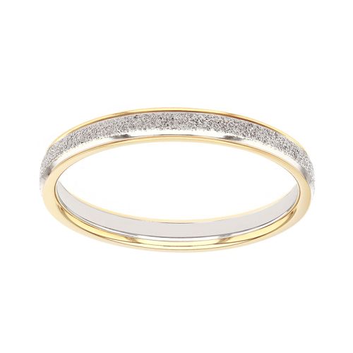 Bague femme alliance EDORA OR 9 carats bicolore EDOH2125399