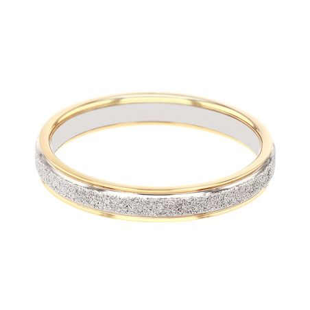 Bague femme alliance edora or 9 carats bicolore pyrite edoh2125409 – bagues de mariage