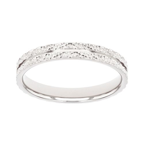 Bague femme alliance EDORA OR 9 carats blanc EDOH2127225