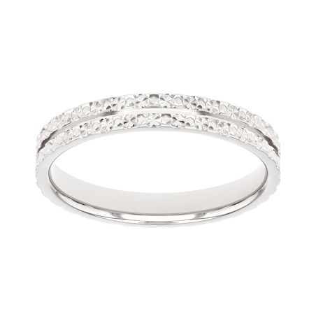 Bague femme alliance edora or 9 carats blanc edoh2127225 – bagues de mariage