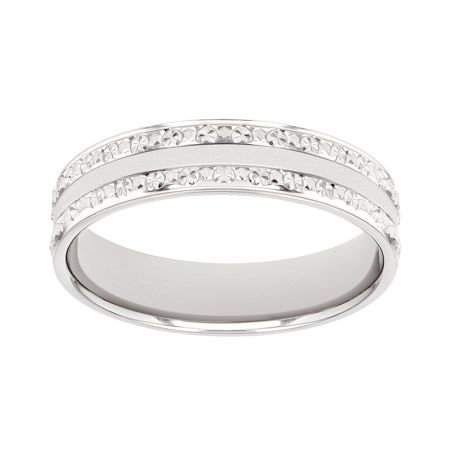 Bague femme alliance edora or 9 carats gris edoh2124825 – bagues de mariage