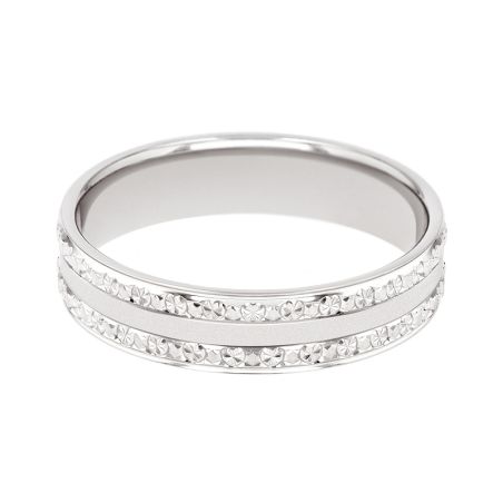 Bague femme alliance edora or 9 carats gris edoh2124825 – bagues de mariage