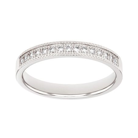 Bague femme alliance edora or 9 carats gris et diamants edoh3801155 – bagues de mariage