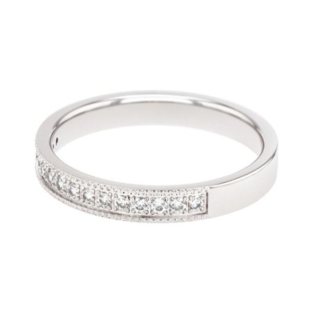 Bague femme alliance edora or 9 carats gris et diamants edoh3801155 – bagues de mariage
