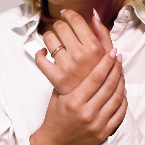 Bague mixte alliance EDORA 3 ORS 9 carats EDOH2011753