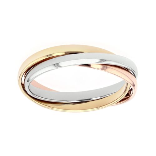 Bague mixte alliance EDORA 3 ORS 9 carats entrelacées EDOH2100233
