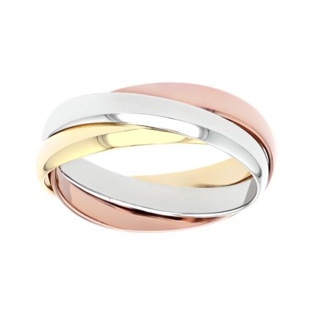 Bague mixte alliance edora 3 ors 9 carats entrelacées edoh210033 – bagues de mariage