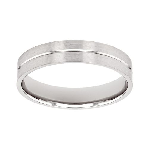 Bague mixte alliance EDORA OR 9 carats bicolore diamantée EDOH2125479