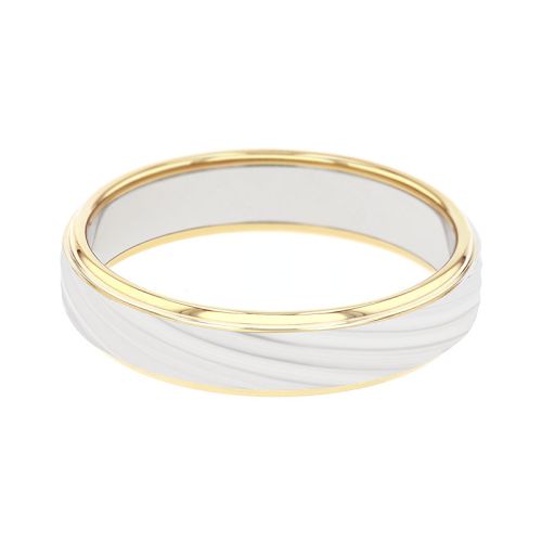 Bague mixte alliance EDORA OR 9 carats bicolore EDOH2013769