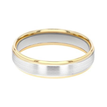 Bague mixte alliance EDORA OR 9 carats bicolore EDOH2116919