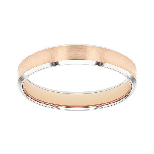 Bague mixte alliance EDORA OR 9 carats bicolore EDOH2126109