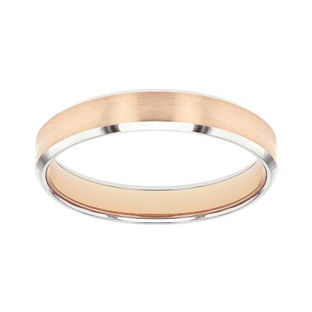 Bague mixte alliance edora or 9 carats bicolore edoh2126109 – bagues de mariage