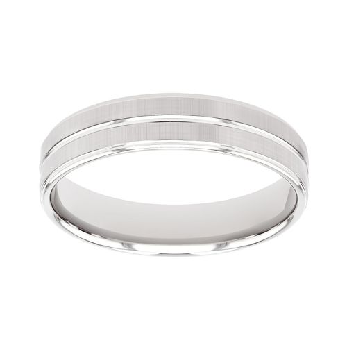 Bague mixte alliance EDORA OR 9 carats blanc confort EDOH2114735