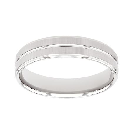 Bague mixte alliance edora or 9 carats blanc confort edoh2114735 – bagues de mariage