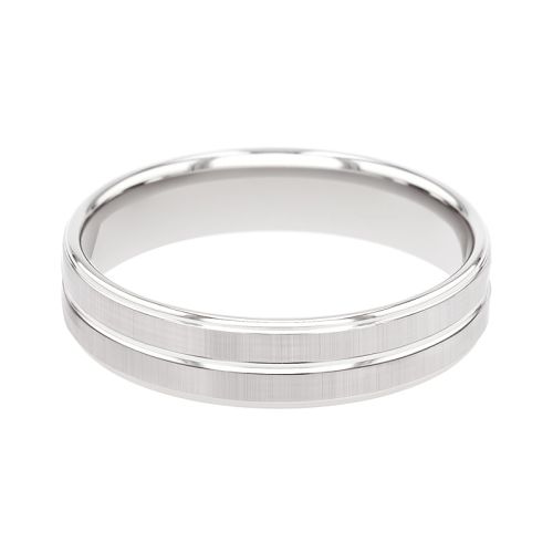 Bague mixte alliance EDORA OR 9 carats blanc confort EDOH2114735