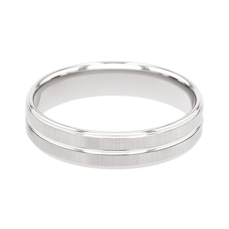 Bague mixte alliance EDORA OR 9 carats blanc confort EDOH2114735
