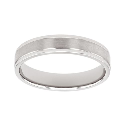 Bague mixte alliance EDORA OR 9 carats blanc confort EDOH2114775
