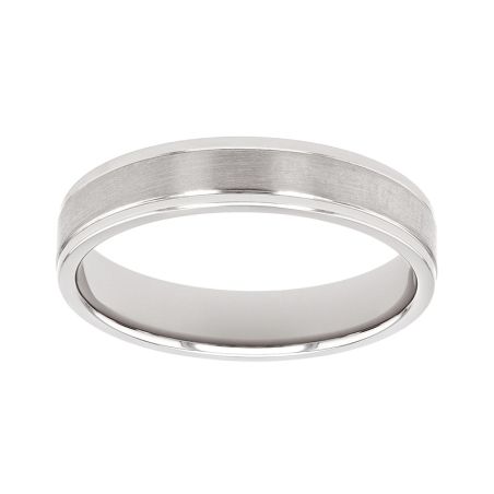 Bague mixte alliance edora or 9 carats blanc confort edoh2114775 – bagues de mariage