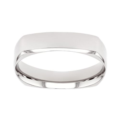 Bague mixte alliance EDORA OR 9 carats blanc confort EDOH2117605