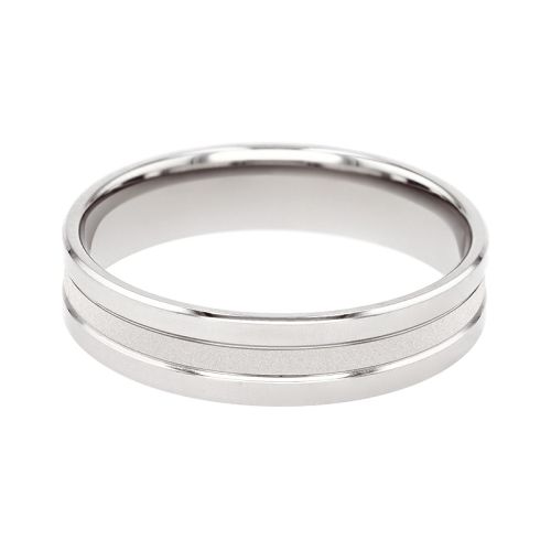 Bague mixte alliance EDORA OR 9 carats confort gris EDOH2118515