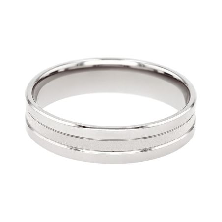 Bague mixte alliance EDORA OR 9 carats confort gris EDOH2118515