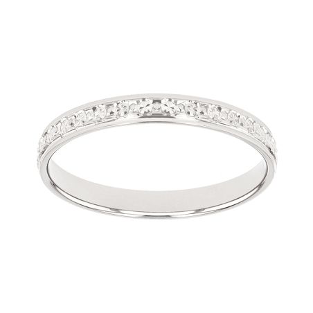 Bague mixte alliance edora or 9 carats gris edoh2017935 – bagues de mariage