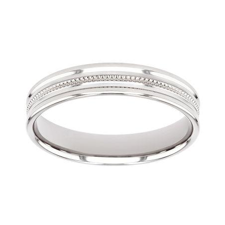 Bague mixte alliance edora or 9 carats gris edoh2126005 – bagues de mariage