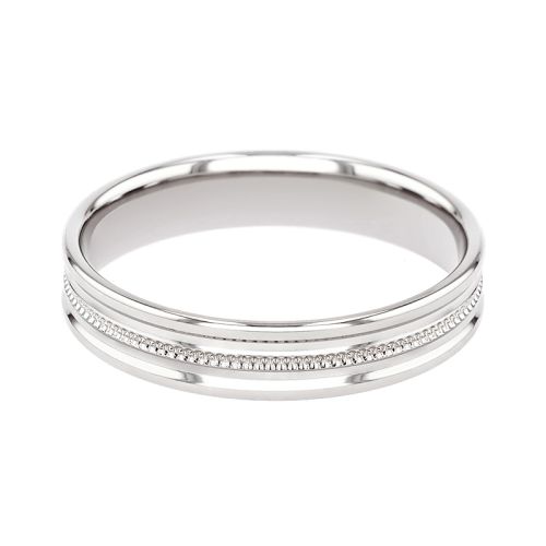 Bague mixte alliance EDORA OR 9 carats gris EDOH2126005