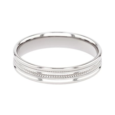 Bague mixte alliance EDORA OR 9 carats gris EDOH2126005