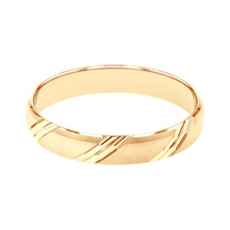 Bague mixte alliance edora or 9 carats jaune edoh2012900 – bagues de mariage