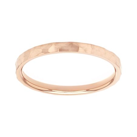 Bague mixte alliance edora or 9 carats ruban plat confort rouge edoh2127724 – bagues de mariage