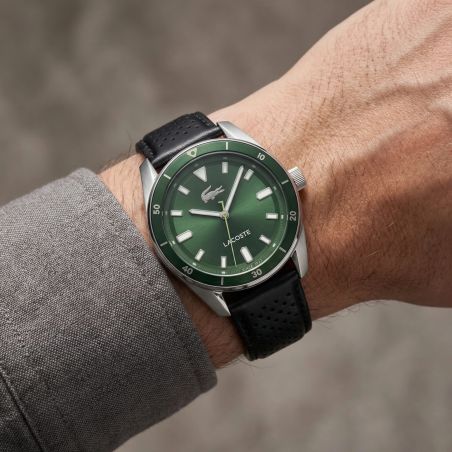 Montre homme LACOSTE collection Boston cuir noir 2011423