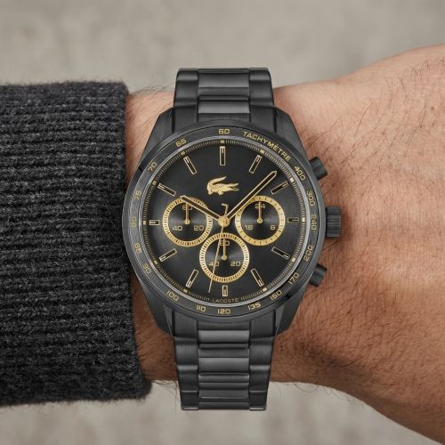 Montre homme chronographe LACOSTE collection Boston acier noir 2011476