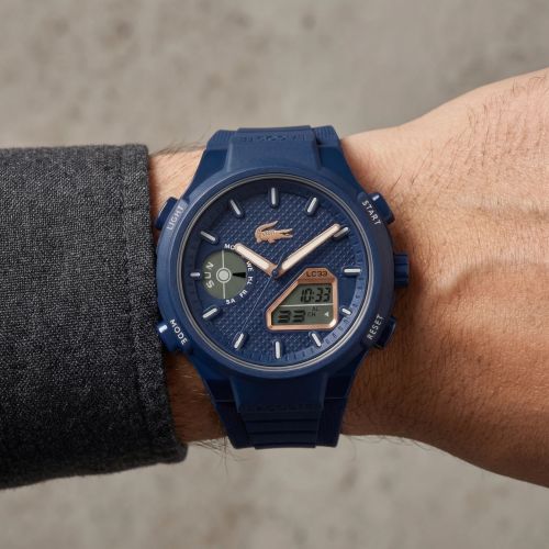 Montre homme digitale LACOSTE LC33 silicone bleu 2011434
