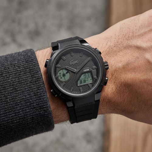 Montre homme digitale LACOSTE LC33 silicone noir 2011447