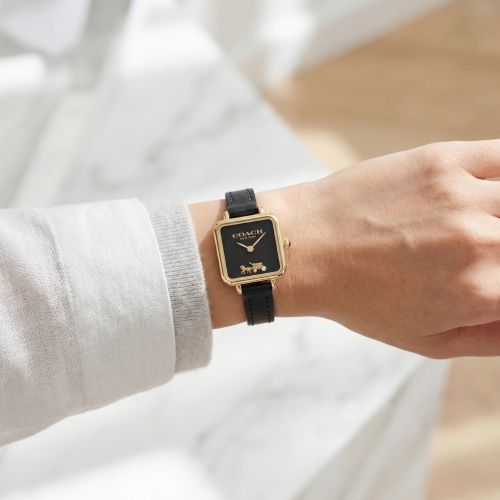 Montre Femme Coach Cass cuir noir 14504225