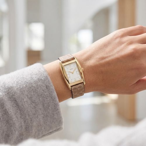 Montre Femme Coach Reese cuir marron 14504355