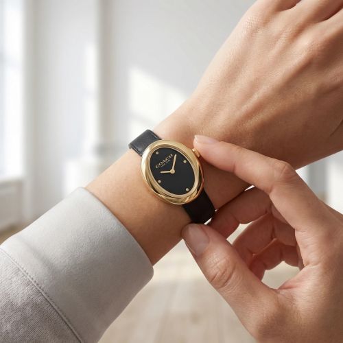 Montre Femme Coach Sammy cuir noir 14504421